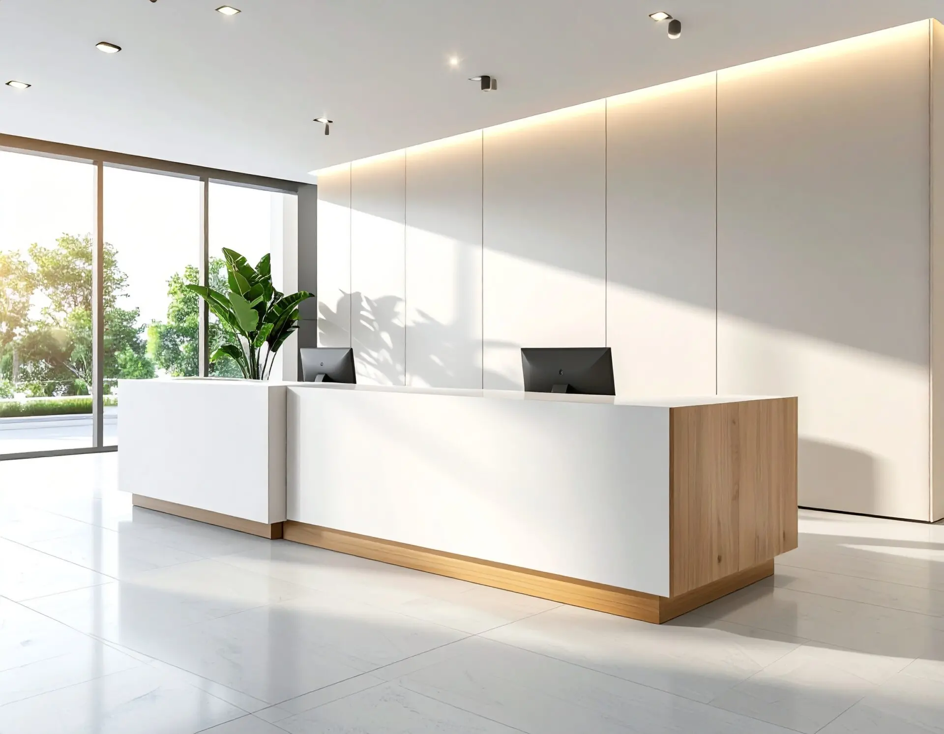 Quầy lễ tân gỗ MDF (2)