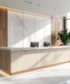 Quầy lễ tân gỗ MDF (3)
