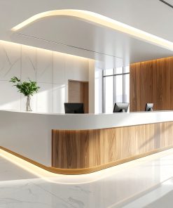 Quầy lễ tân gỗ MDF (4)