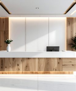 Quầy lễ tân gỗ MDF (5)