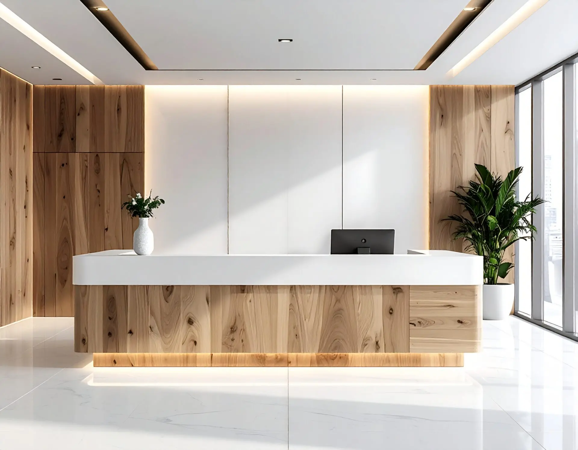 Quầy lễ tân gỗ MDF (5)
