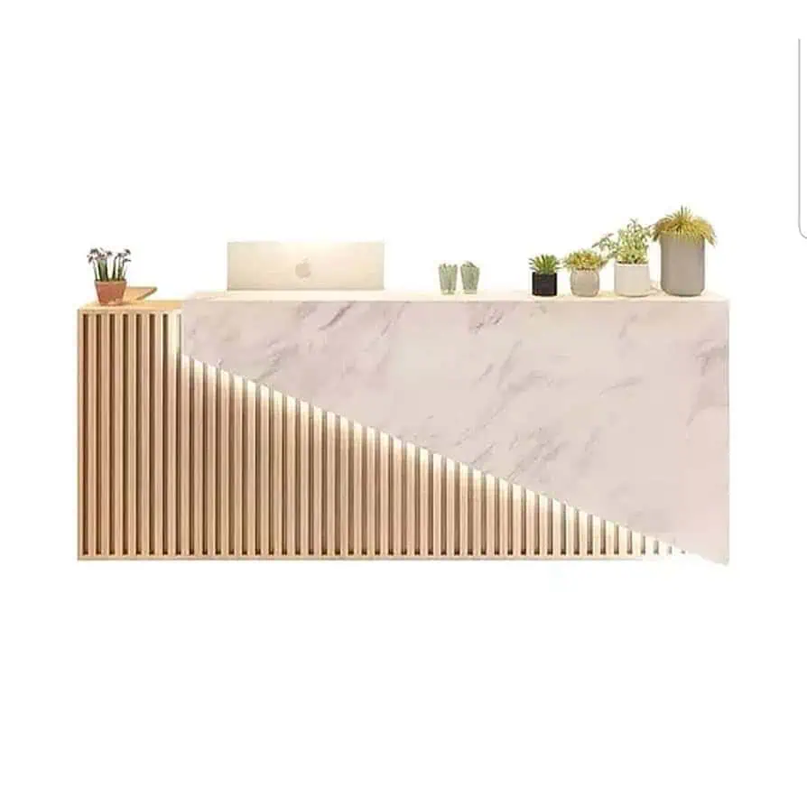 Quầy lễ tân gỗ MDF phủ melamine 5 Quầy lễ tân gỗ MDF phủ melamine 5