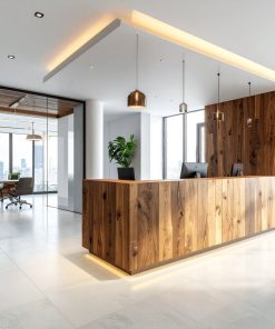 Quầy lễ tân gỗ công nghiệp (1)