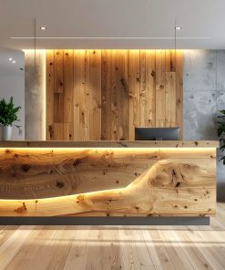 Quầy lễ tân gỗ công nghiệp (2)