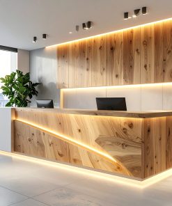 Quầy lễ tân gỗ công nghiệp (3)