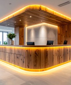 Quầy lễ tân gỗ công nghiệp (4)