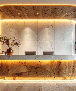 Quầy lễ tân gỗ công nghiệp (5)