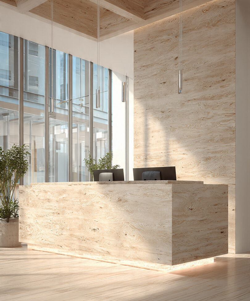 Quầy lễ tân plywood (4) Quầy lễ tân plywood (4)