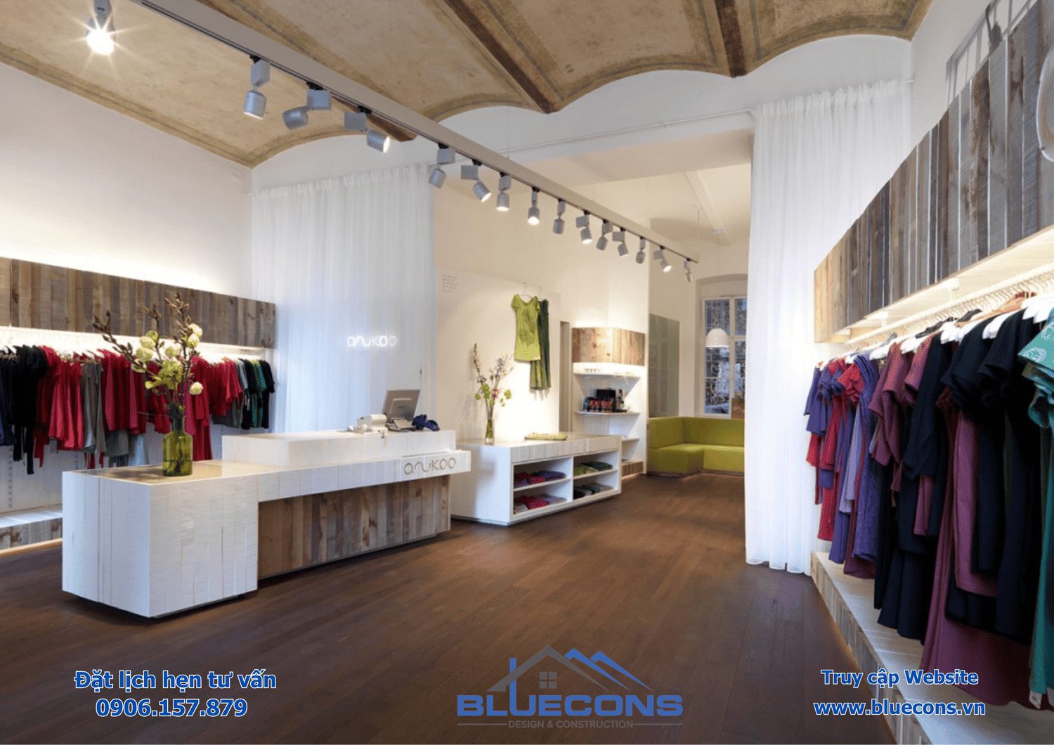 Quầy lễ tân shop thời trang, phong cách quầy lễ tân shop thời trang mới nhất 2024