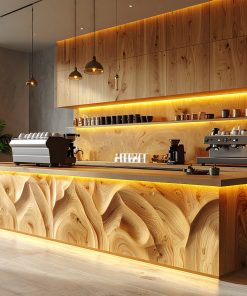 Quầy pha chế cafe gỗ melamine (1)