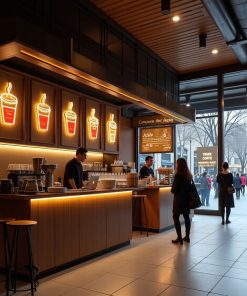 Quầy pha chế quán trà sữa hiện đại (1)