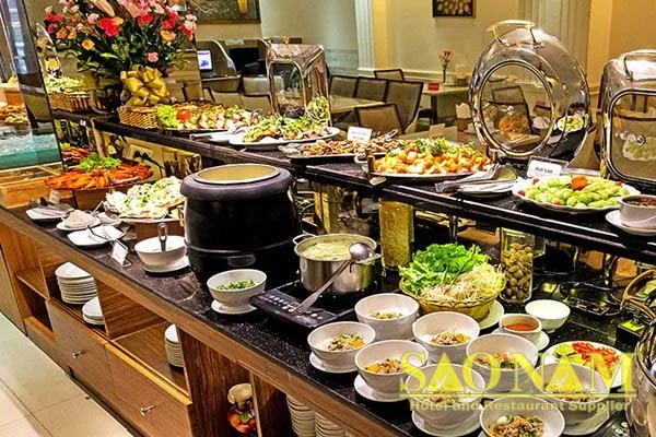 Thiết kế thi công đóng quầy salad buffet mẫu đẹp hiện đại 3 Quầy salad buffet