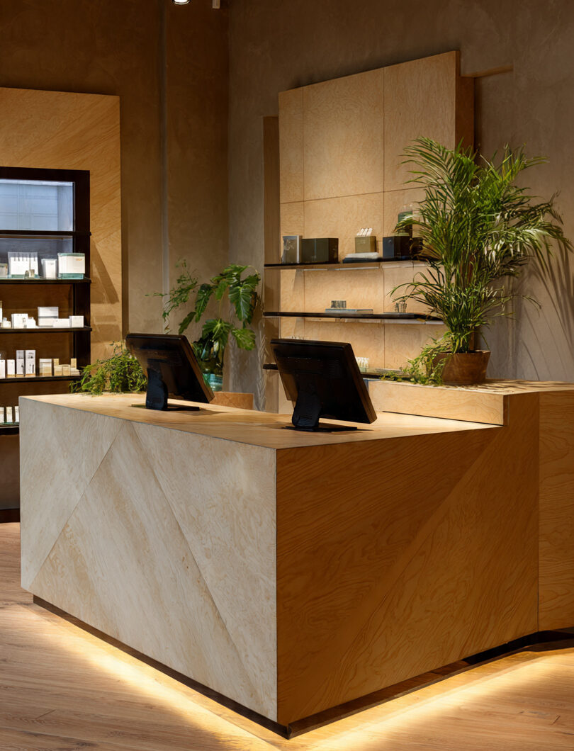 Quầy thu ngân plywood (4) Quầy thu ngân plywood (4)