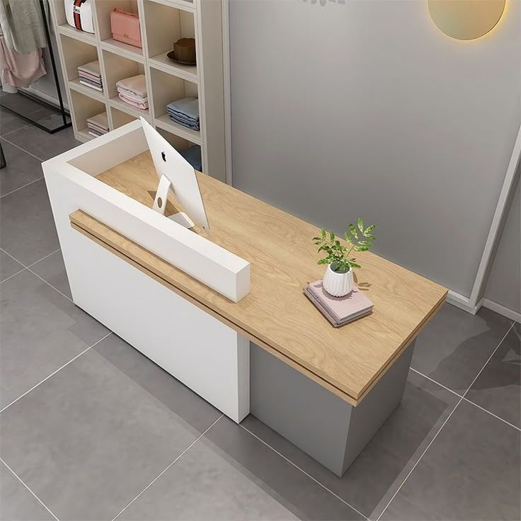 Quầy thu ngân plywood bluecons (2) Quầy thu ngân plywood bluecons (2)