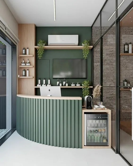 Quầy thu ngân quán cafe với tông màu đẹp