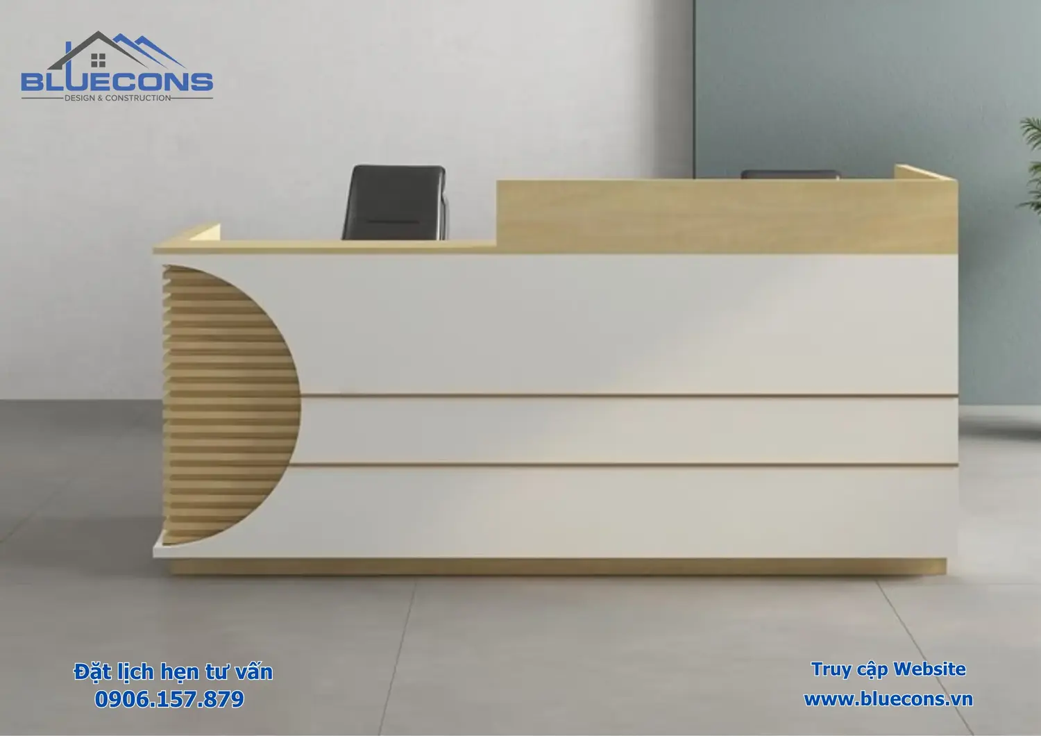 Quầy tiếp tân đẹp, chuyên thiết kế bàn tiếp tân đẹp nhất 2024 2 Quầy tiếp tân đẹp, chuyên thiết kế bàn tiếp tân đẹp nhất 2024