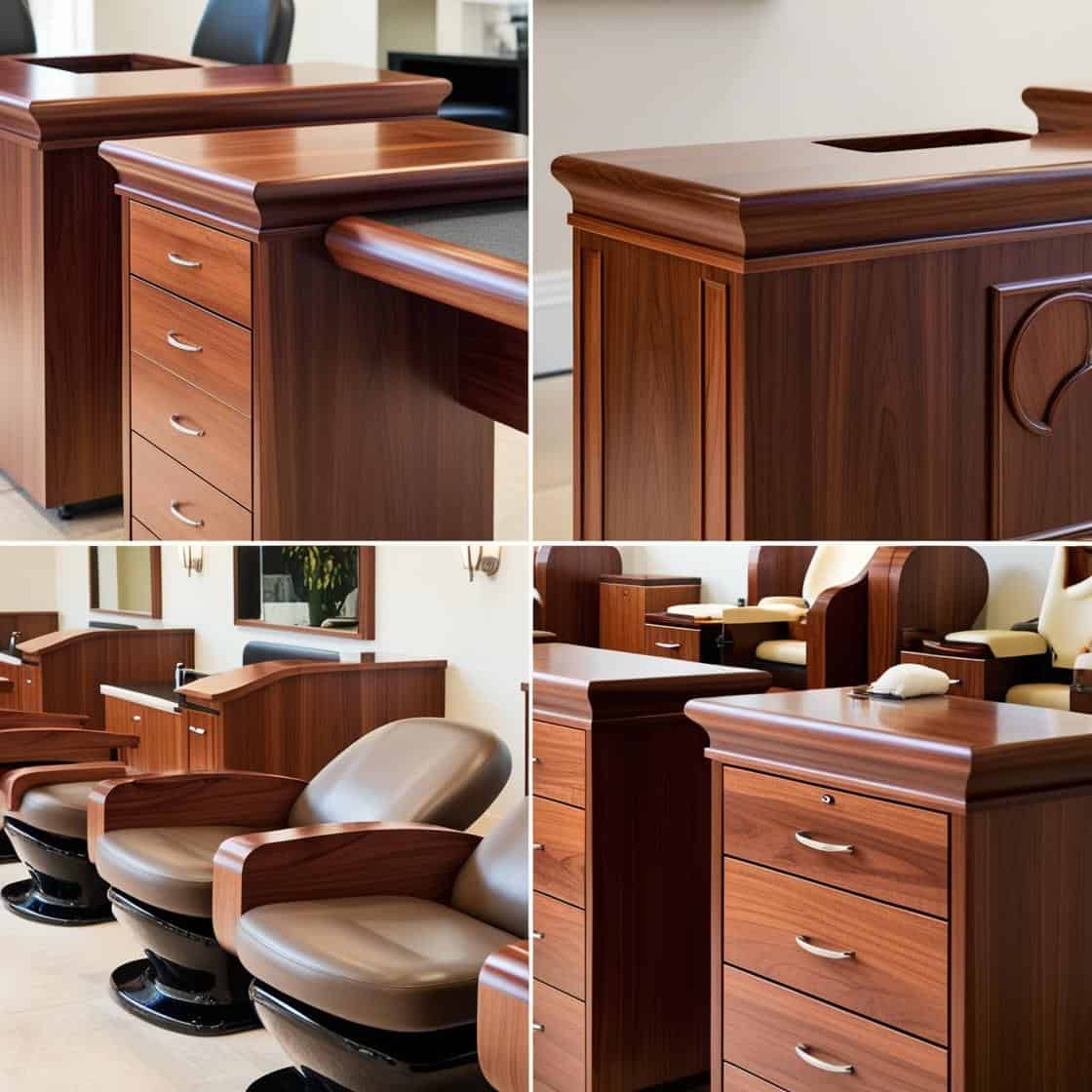 Sản Xuất Đồ GỖ Nội Thất Cho Tiệm Nail TẠI Mỹ (1)