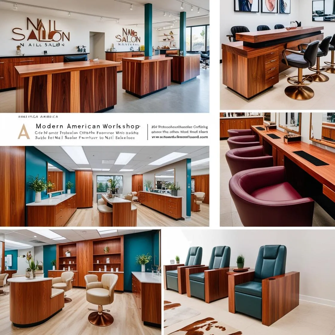Sản Xuất Đồ GỖ Nội Thất Cho Tiệm Nail TẠI Mỹ