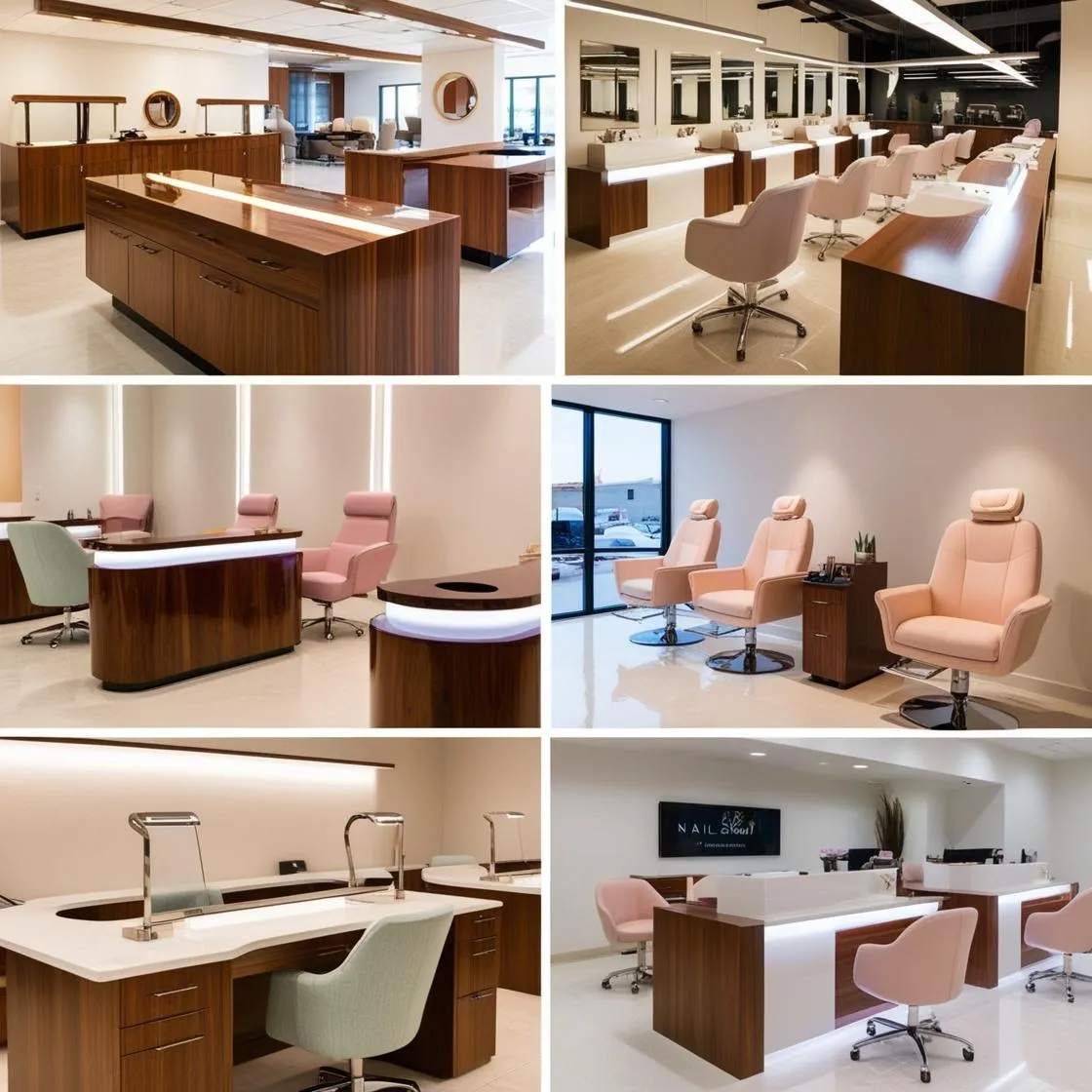 Sản Xuất Đồ Nội Thất Cho Tiệm Nail Mỹ (1)