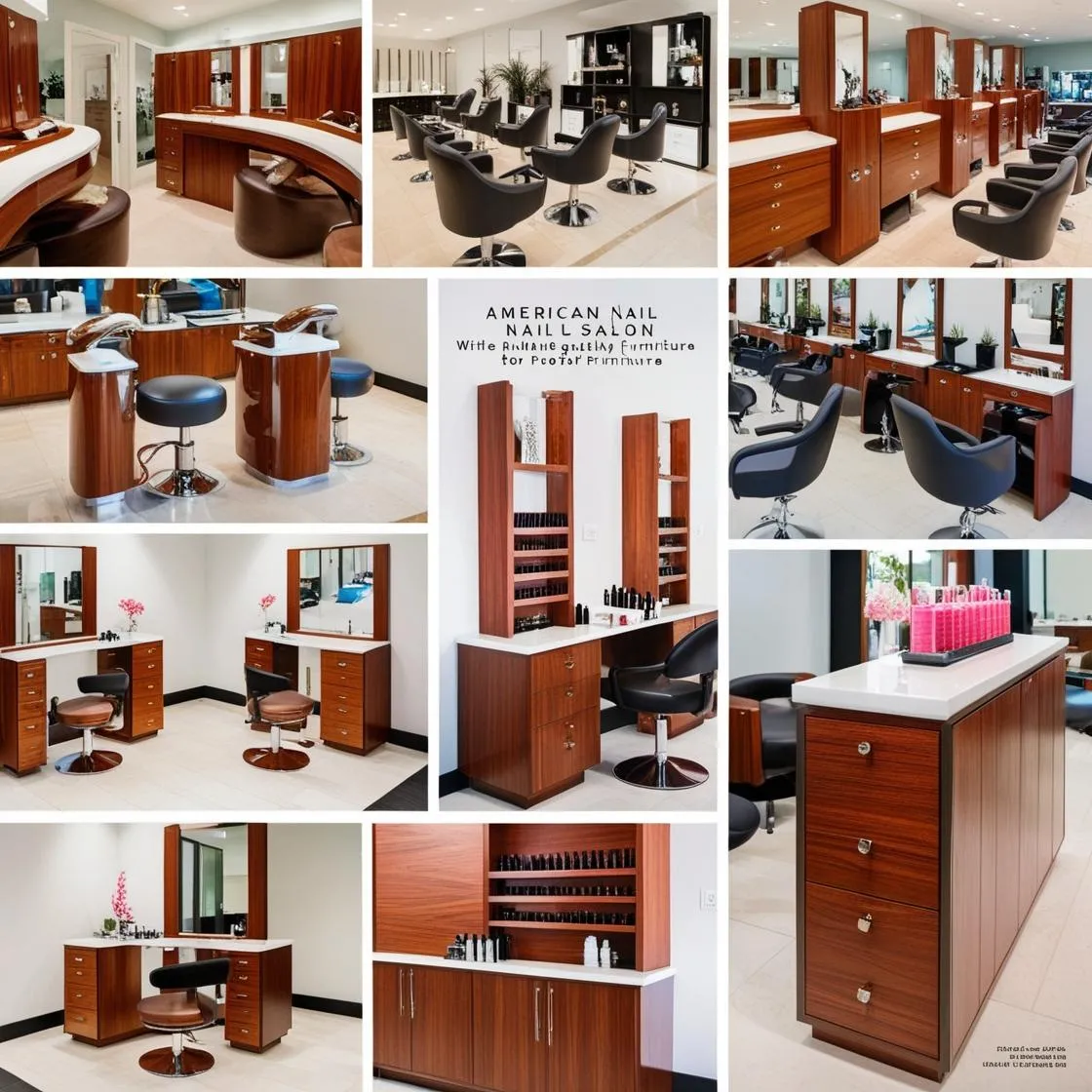 Sản Xuất Đồ Nội Thất Cho Tiệm Nail Mỹ