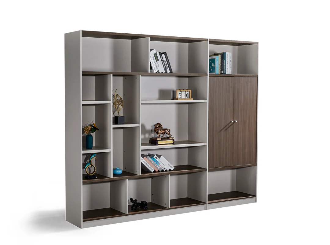 Sản xuất tủ sách gỗ plywood cho phòng làm việc 2 Sản xuất tủ sách gỗ plywood cho phòng làm việc 2