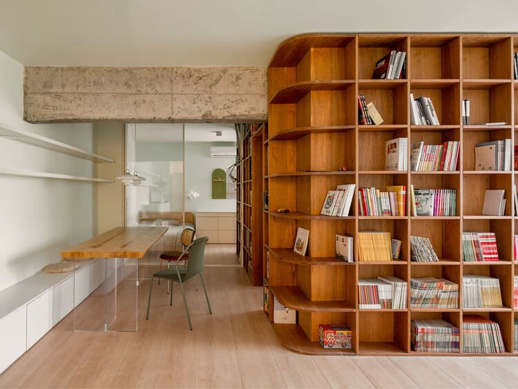Sản xuất tủ sách gỗ plywood cho phòng làm việc 3 Sản xuất tủ sách gỗ plywood cho phòng làm việc 3