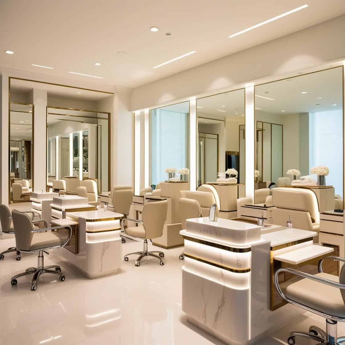 Setup Tiệm Nail Với Nội Thất Nhập Khẩu (1)