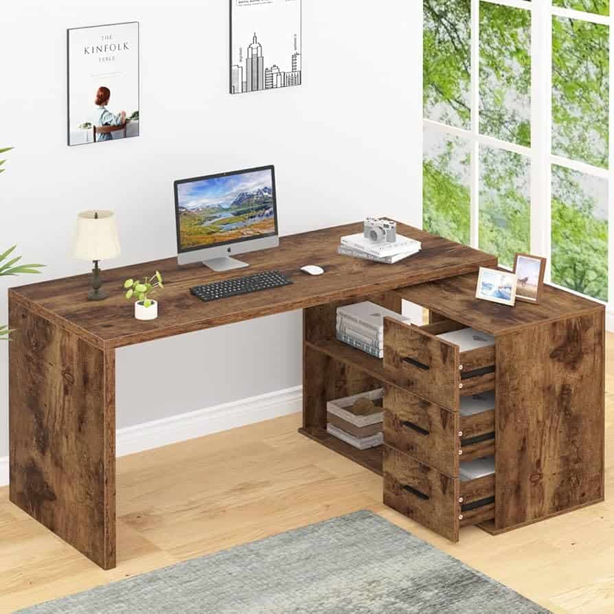 Thi công bàn làm việc gỗ MFC 4 Thi công bàn làm việc gỗ MFC 4