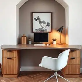 Thi công bàn làm việc gỗ plywood 2 Thi công bàn làm việc gỗ plywood 2