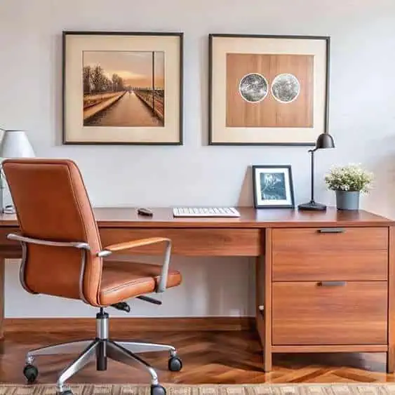 Thi công bàn làm việc gỗ plywood