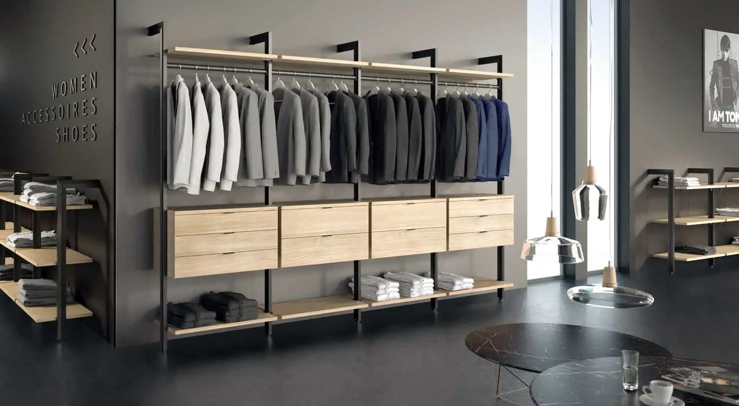 Thi công giá kệ shop 3 Thi công giá kệ shop 3