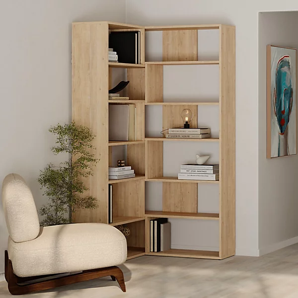 Thi công kệ sách gỗ MFC 5 Thi công kệ sách gỗ MFC 5