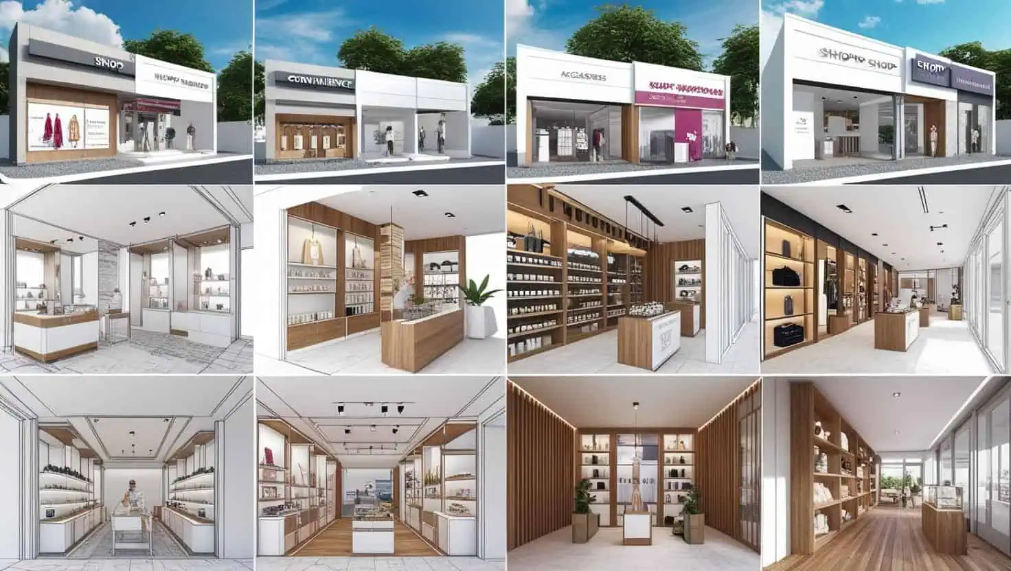 Thi công mặt tiền cửa hàng (4) Thi công mặt tiền cửa hàng (4)