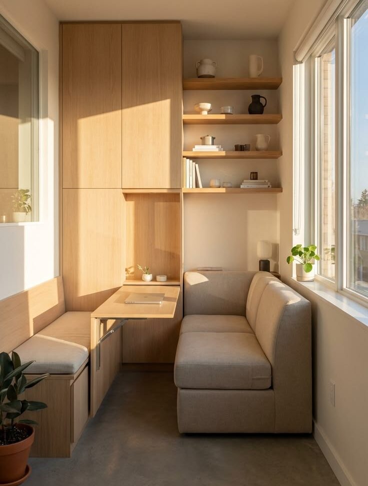 Thi công nội thất chung cư plywood (4) Thi công nội thất chung cư plywood (4)