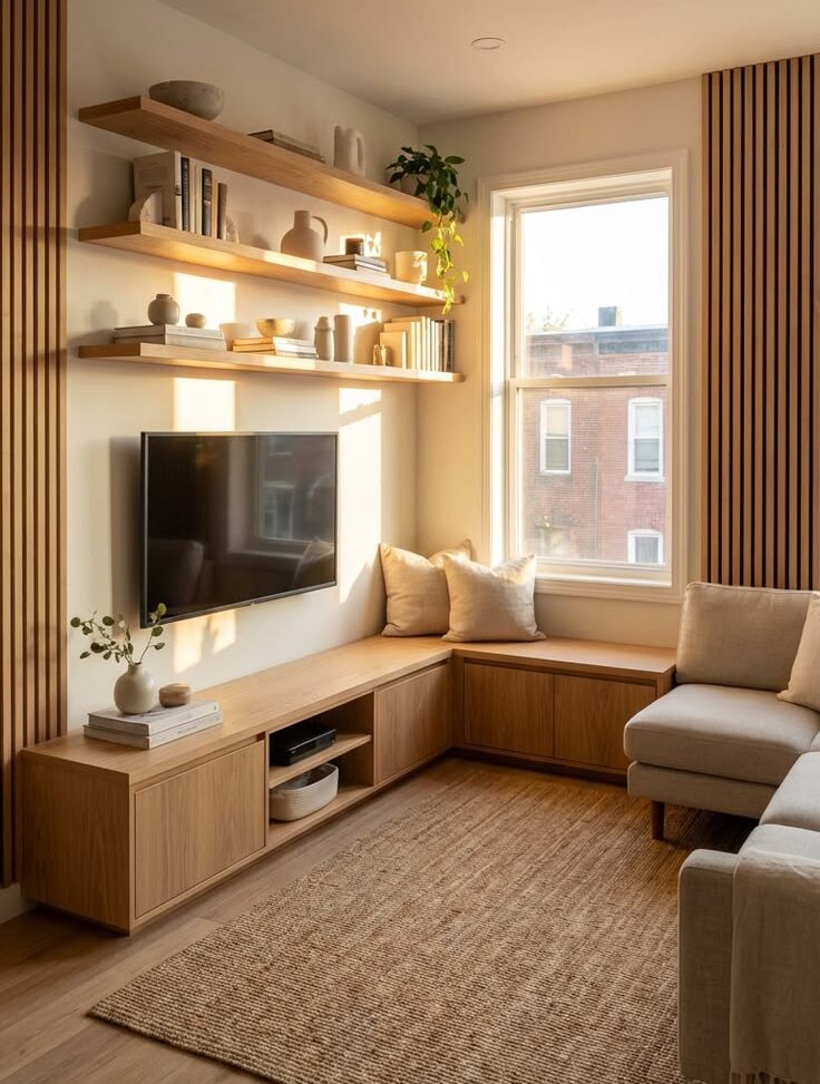 Thi công nội thất nhà phố plywood (4) Thi công nội thất nhà phố plywood (4)