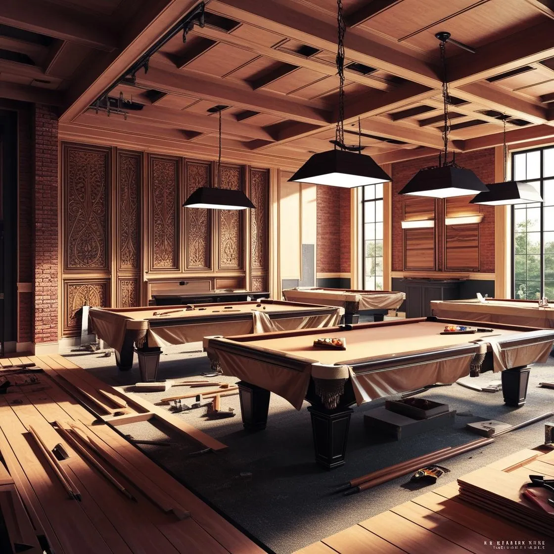 Thi công nội thất quán bida