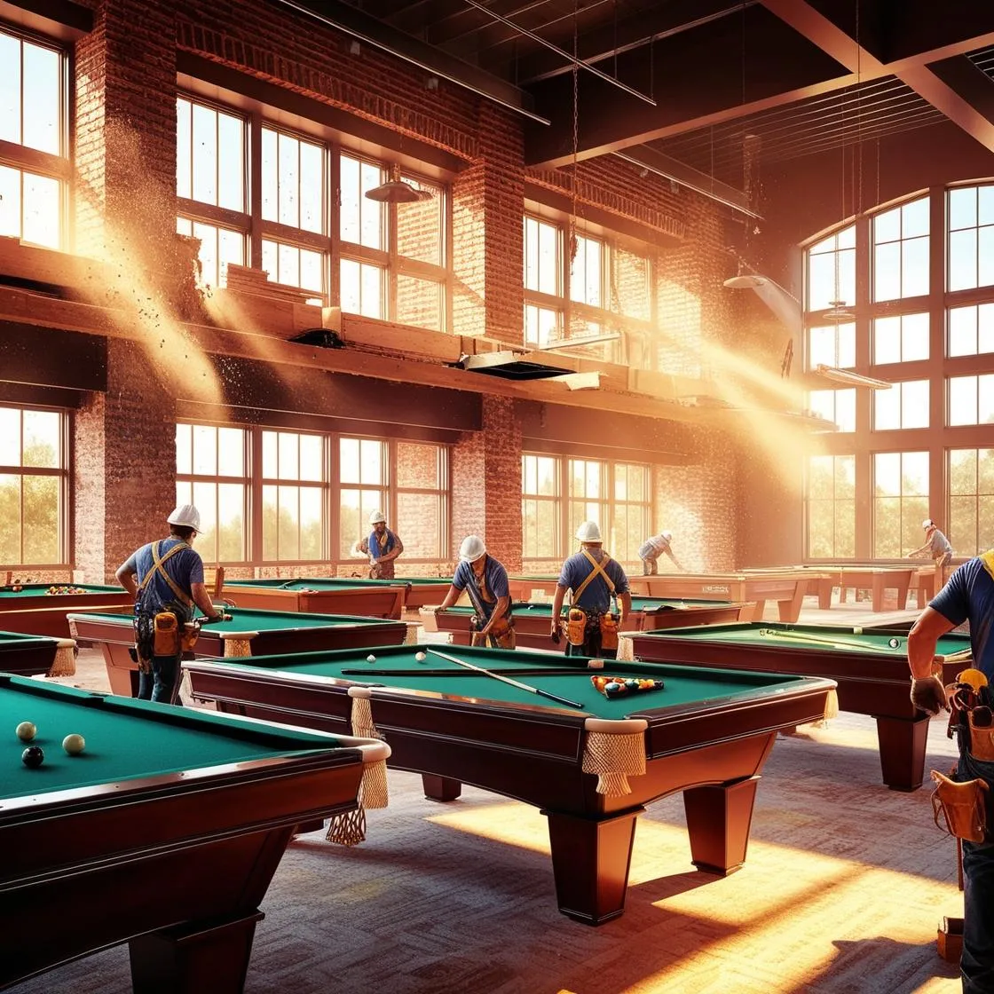 Thi công quán bida (2)