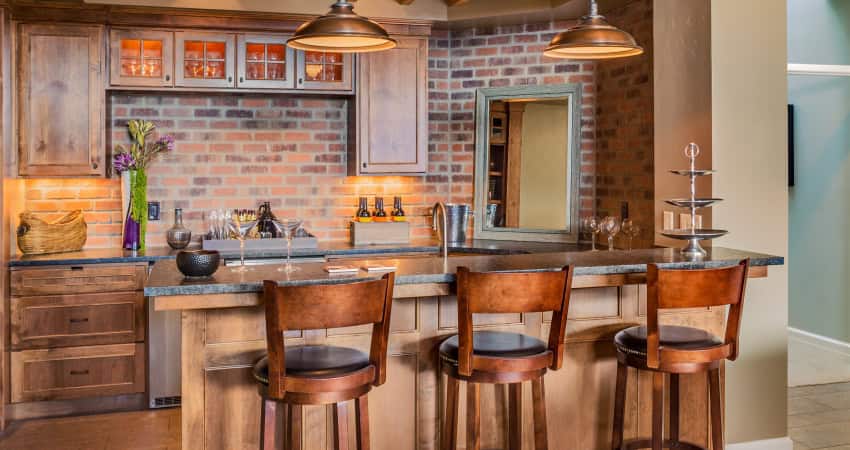 Thi công quầy bar bằng gỗ MDF Thi công quầy bar bằng gỗ MDF