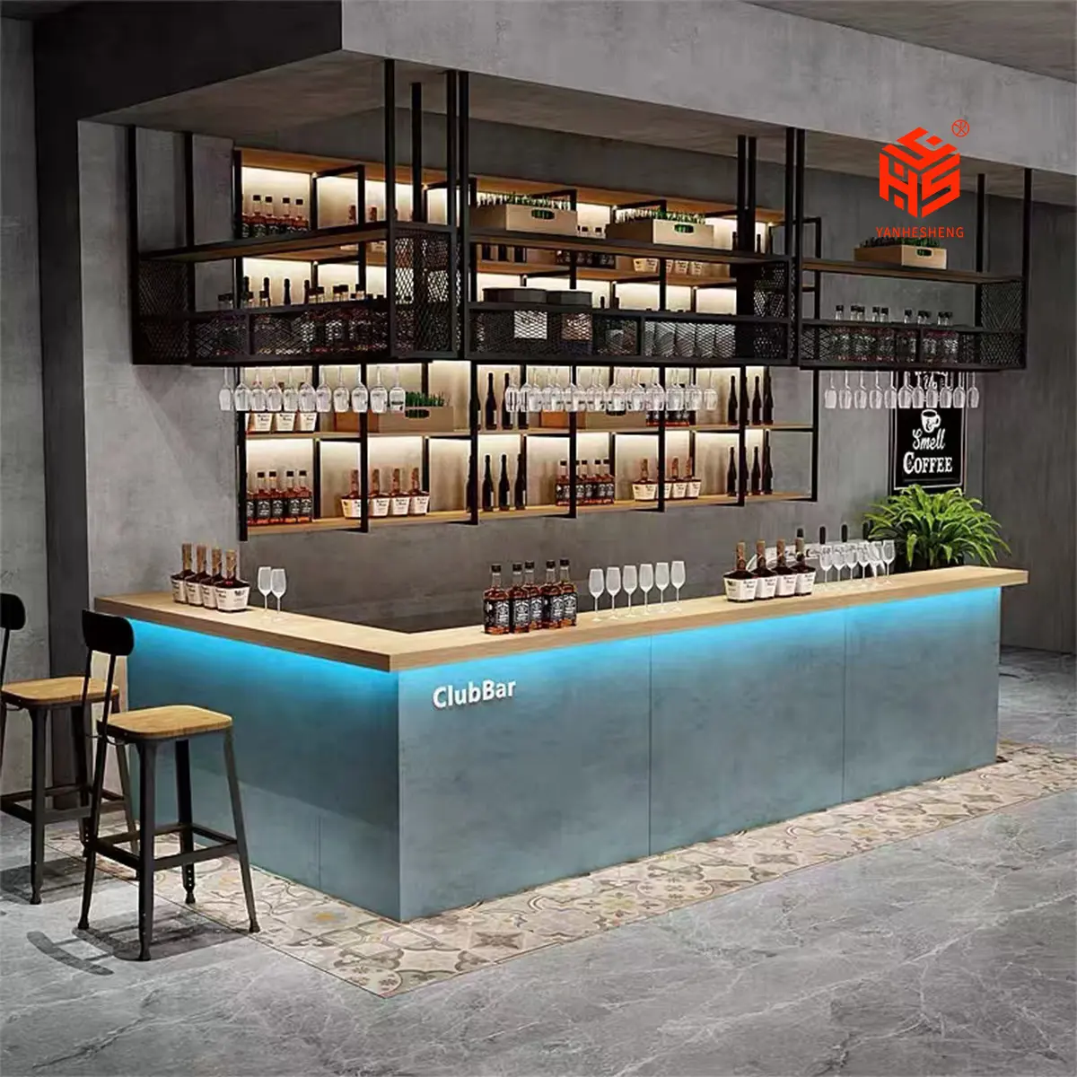 Thi công quầy bar bằng gỗ MDF Thi công quầy bar bằng gỗ MDF