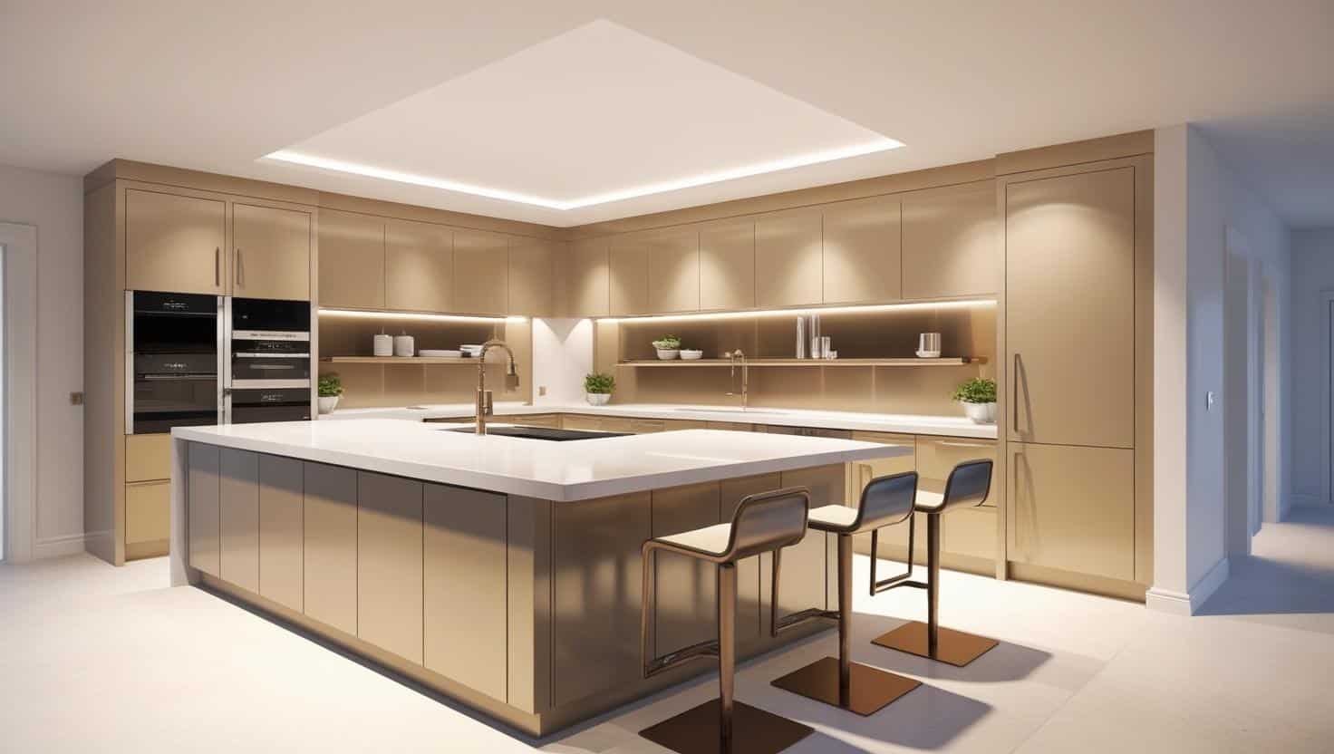 Thi công quầy bar nhà bếp