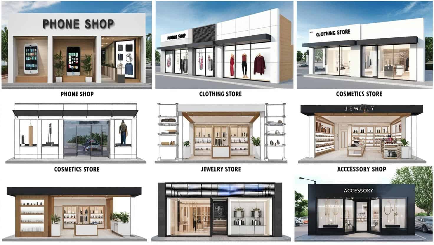 Thi công shop thời trang giá rẻ (3) Thi công shop thời trang giá rẻ (3)