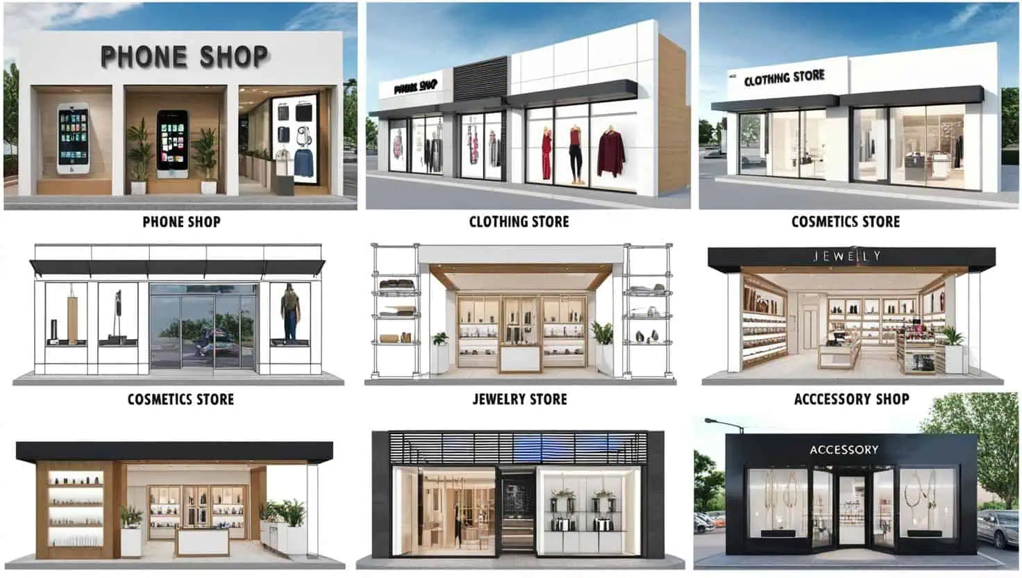 Thi công shop thời trang giá rẻ (3) Thi công shop thời trang giá rẻ (3)