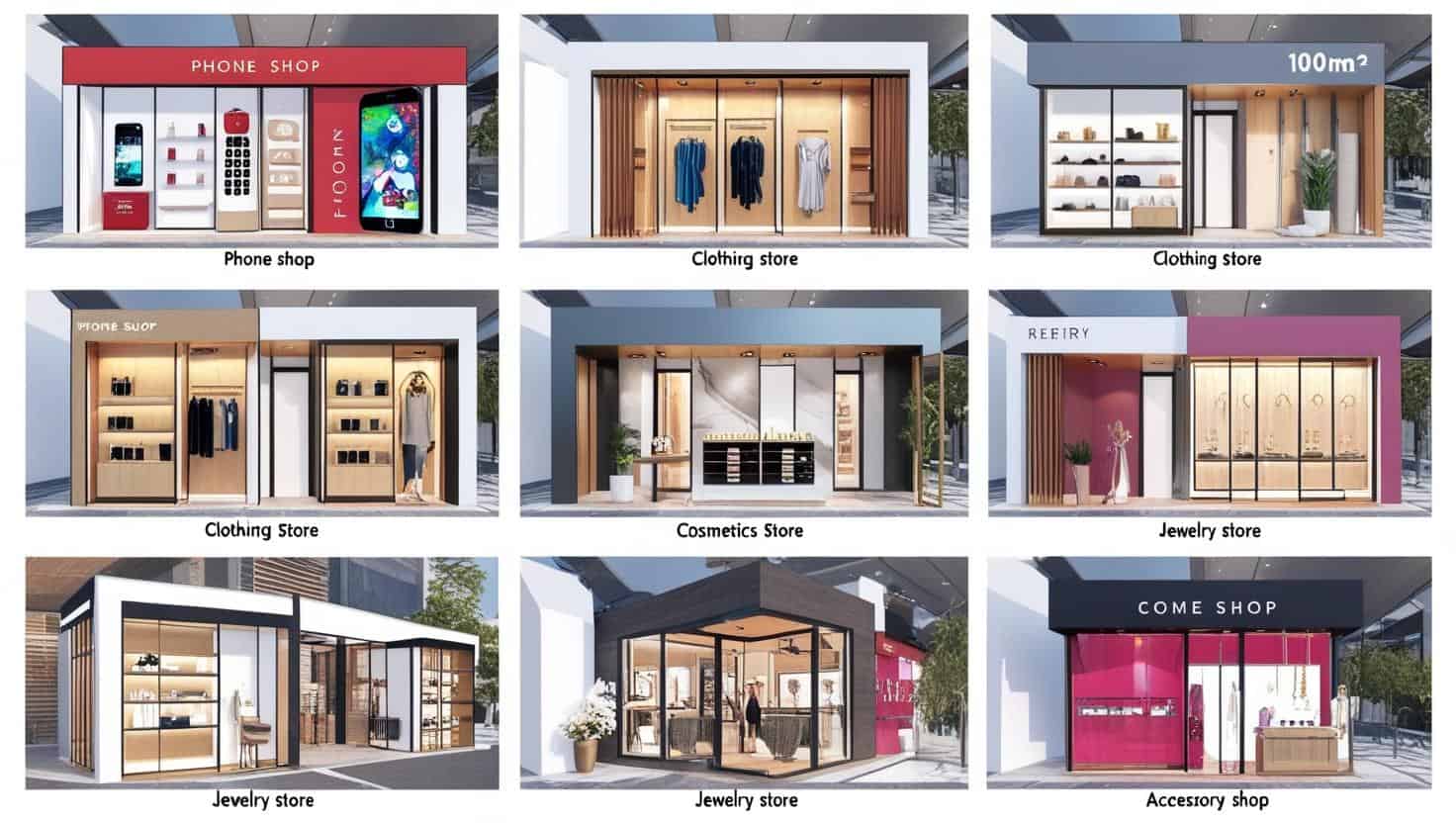 Thi công thiết kế cửa hàng (2) Thi công thiết kế cửa hàng (2)
