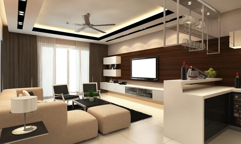 Thi công trần thạch cao phòng khách đẹp 4 Thi công trần thạch cao phòng khách đẹp 4