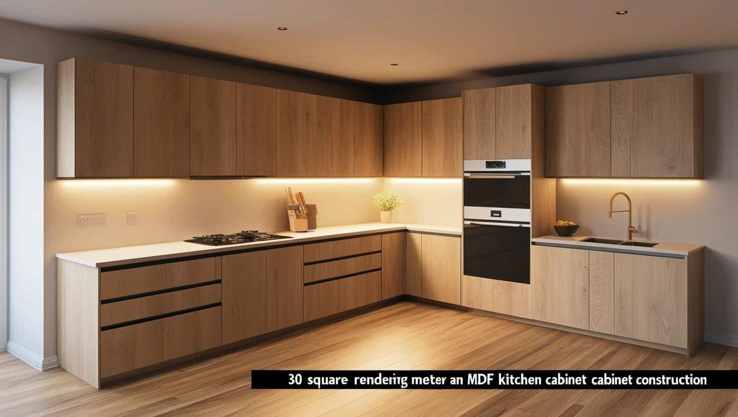 Thi công tủ bếp MDF 30m2 (4) Thi công tủ bếp MDF 30m2 (4)