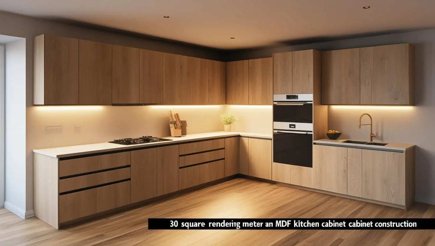 Thi công tủ bếp MDF 30m2 (4) Thi công tủ bếp MDF 30m2 (4)