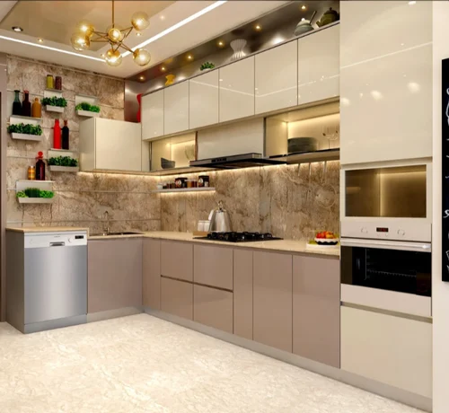 Thi công tủ bếp gỗ HDF 4 Thi công tủ bếp gỗ HDF 4