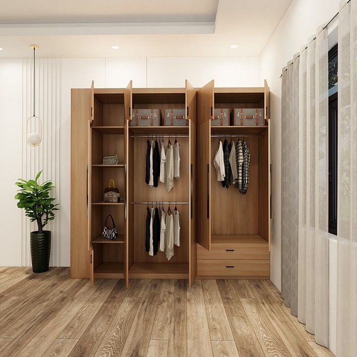 Thi công tủ quần áo plywood (4) Thi công tủ quần áo plywood (4)