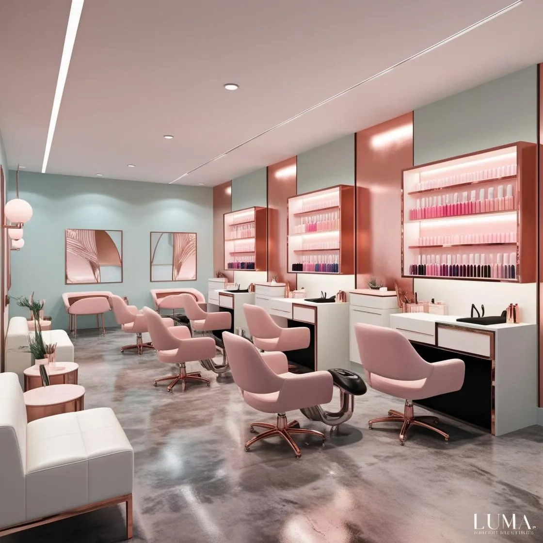 Thiết Kế Nội Thất Tiệm Nail - Nail Salon Interior Design 3 Thiết Kế Nội Thất Tiệm Nail (2)