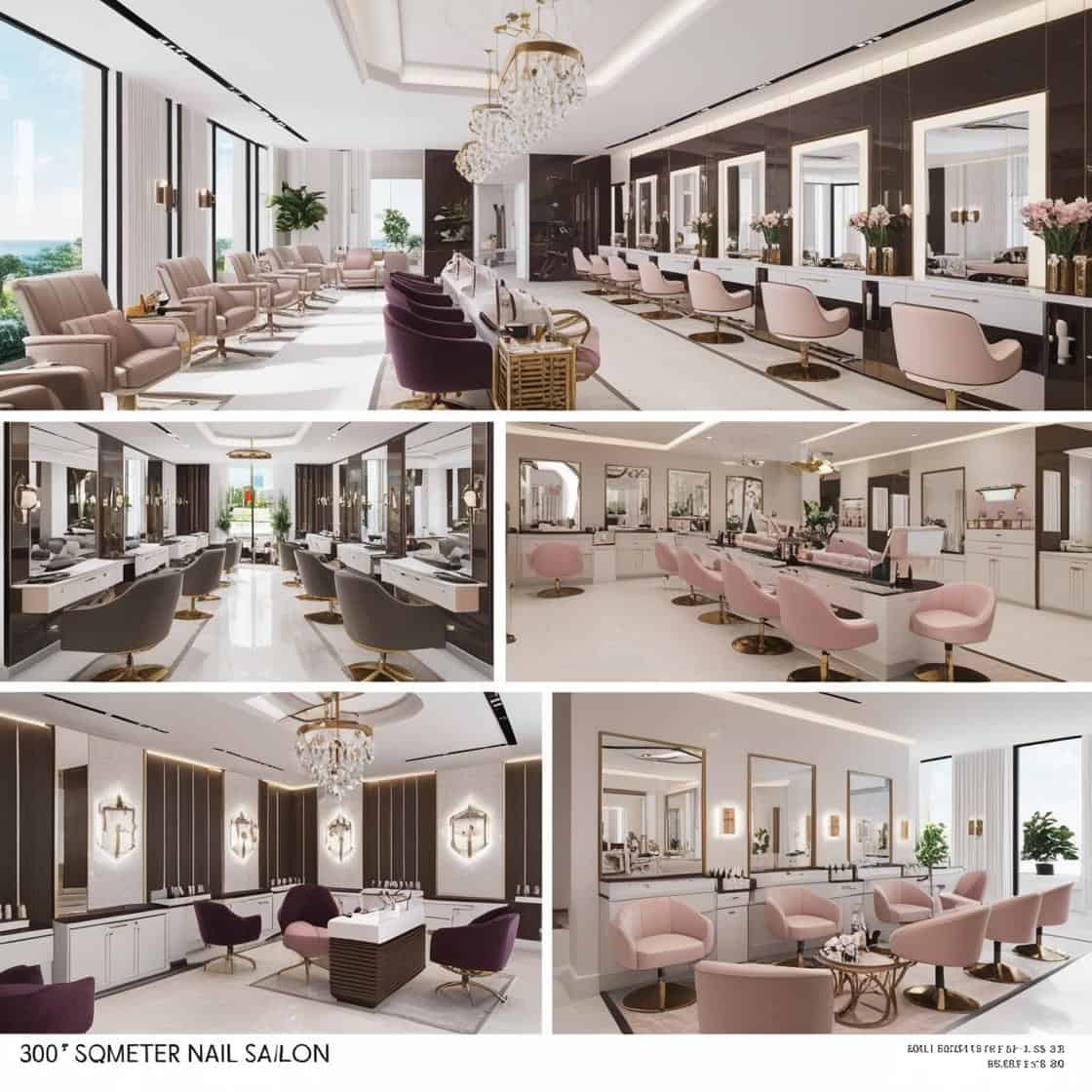 Thiết Kế Nội Thất Tiệm Nail 300m2 (2)